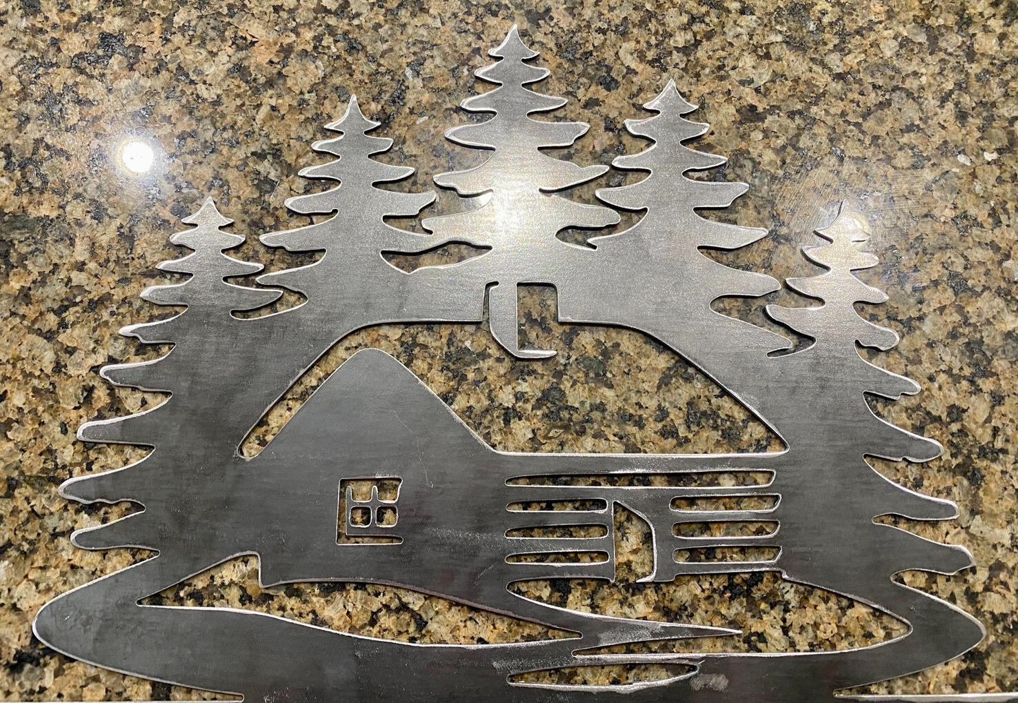 Custom cabin in the woods sign